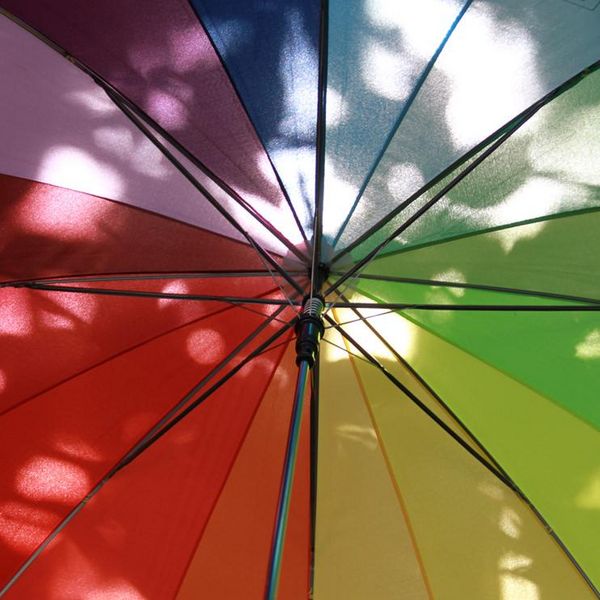 Regenschirm von unten fotografiert